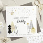 Personalised Christmas Mummy / Daddy Foiled Card Black, thumbnail 2 of 4