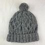 Fair Trade Unisex Cosy Cable Knit Wool Bobble Hat, thumbnail 6 of 12