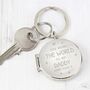 Personalised 'You Mean The World To Me' Photo Keyring, thumbnail 1 of 2