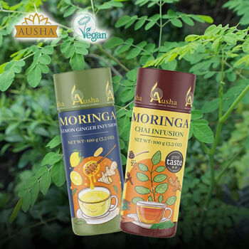 Ausha Moringa Chai Tea 100g For Energy Immunity, 10 of 10
