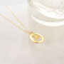 Halo Birthstone Necklace Citrine November In Silver, thumbnail 5 of 6