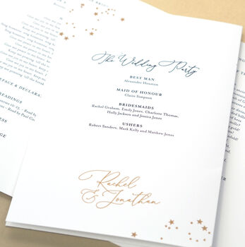 Celeste Wedding Order Of Service Booklets, 2 of 3