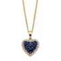 9ct Gold Precious Stone Heart Necklace With Diamonds, thumbnail 3 of 7