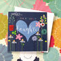 Floral Daughter Greetings Card, thumbnail 1 of 5