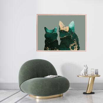 Custom Dog Silhouette Pet Portrait Gift Wall Art Print, 4 of 7