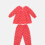 Children's Cotton Pyjama Set In Ruby Reindeer, thumbnail 5 of 7