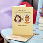 Personalised Faces Valentine Card For Couples, thumbnail 1 of 6