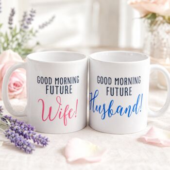 Personalised Future Husband And Wife Pair Of Mugs, 2 of 5