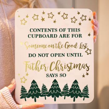 Personalised Christmas Cupboard Sign, 2 of 5