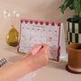 Academic A5 Desk Calendar 2025 2026 | Checks And Stripes, thumbnail 3 of 7