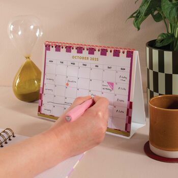 Academic A5 Desk Calendar 2025 2026 | Checks And Stripes, 3 of 7
