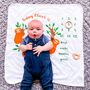 Personalised Baby Sloth Milestone Blanket, thumbnail 1 of 7