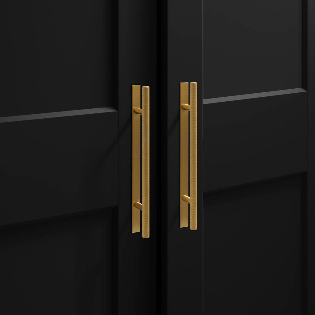 Chunky Skyscraper Knurled Handle With Plate By Dowsing & Reynolds