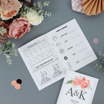 Kids Wedding Activity Book Peach And Pink, 3 of 6