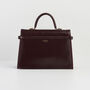 Ruby Cherry Red Structured Medium Tote, thumbnail 5 of 8