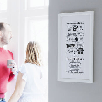 Personalised Typographic Story Of Us Print, 2 of 8