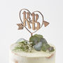 Personalised Initials Arrow Cake Topper, thumbnail 7 of 9