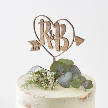 Personalised Initials Arrow Cake Topper, 7 of 9