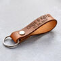 Personalised Leather Anniversary Keyring For Couples Names And Special Date, thumbnail 1 of 6