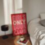 Girls Book Club Wall Art Print Gift For Book Lovers Reading, thumbnail 6 of 9