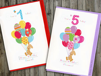 First Birthday Personalised Card For Boys And Girls, 2 of 4