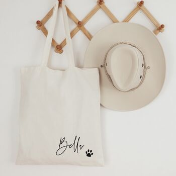 Personalised Pet Paw Print Tote Bag, 2 of 2