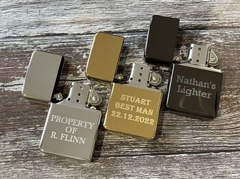 Personalised Engraved Gold Lighter, 4 of 8