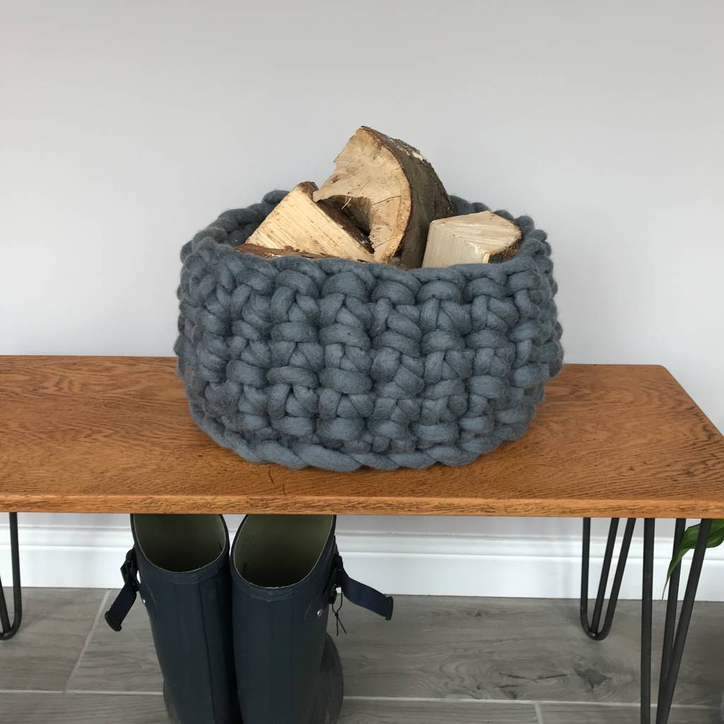giant felted merino wool baskets by perch upholstery