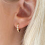Gold Plated Or Silver Rubover Crystal Hoop Earrings, thumbnail 1 of 7