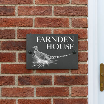 Personalised Country Pheasant House Number Sign, 2 of 2