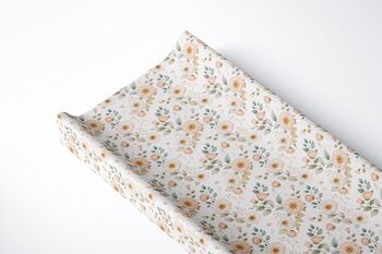 Vintage Floral Deluxe Baby Girl Anti Roll Wedge Changing Mat, 2 of 3