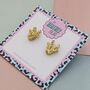 Small Reindeer Christmas Studs *More Colours Available*, thumbnail 2 of 10