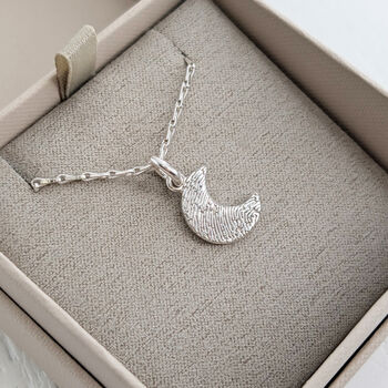 Dainty Moon Fingerprint Charm, 2 of 6