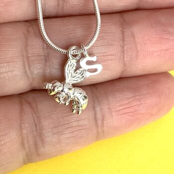 Personalised Sterling Silver Bee Necklace, 2 of 3