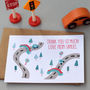 12 Personalised Forest Road Thank You Cards, thumbnail 1 of 4