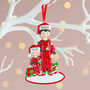 Personalised Single Dad And Children Christmas Decoration, thumbnail 1 of 6