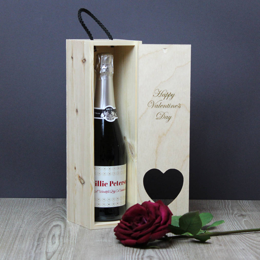 Personalised Valentine Prosecco Gift Box By Intervino