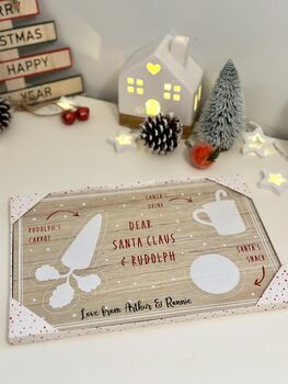 Personalised Christmas Snacks For Santa Board, 2 of 2