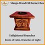 Enlightened Branches Mango Wood Oil Burner Box, thumbnail 2 of 6