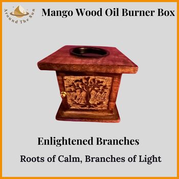 Enlightened Branches Mango Wood Oil Burner Box, 2 of 6