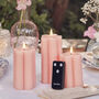Three Pink Flower Tru Glow® LED Candles With Timer, thumbnail 2 of 4