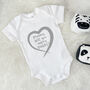 Personalised Proposal In A Heart Babygrow, thumbnail 1 of 9