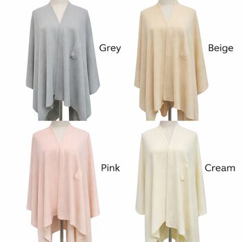 Soft Knit Wool Blend Pull Through Poncho, 2 of 8