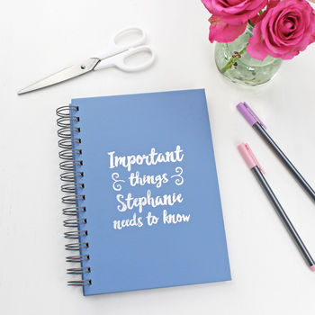 'Important Things' Secret Messages Foiled Notebook, 5 of 12