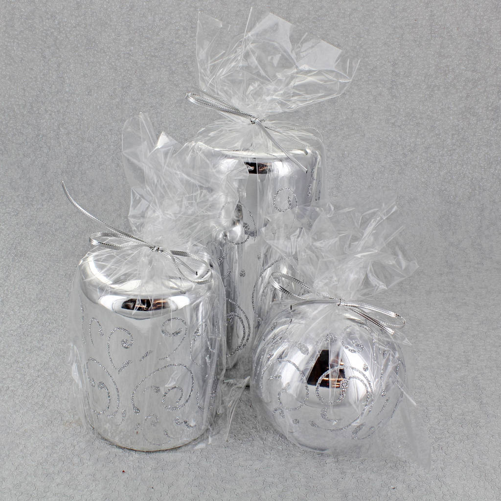 Silver Sparkling Candles By G Decor By G Decor