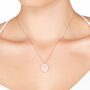 Beatrice Oval Gemstone Necklace Rose Gold Plated Silver, thumbnail 3 of 12