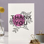 'Thank You' Letterpress Botanical Card, thumbnail 1 of 3