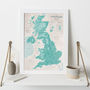 Map Of UK Art Print, thumbnail 6 of 12