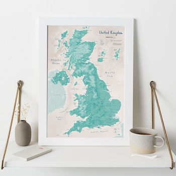 Map Of UK Art Print, 6 of 12
