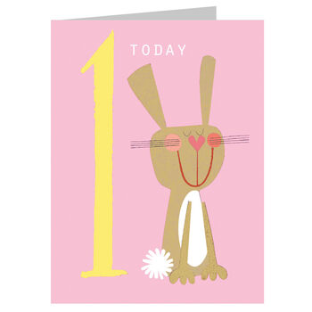 Mini Bunny 1st Birthday Card, 2 of 4